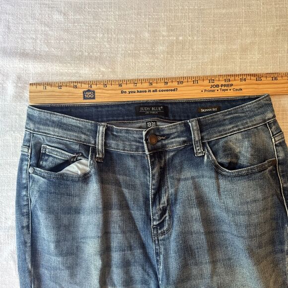 Judy Blue Jeans Womens 13/31 Blue High Rise Skinny Fit Stretch JB82190LT (31x29) - Picture 9 of 12